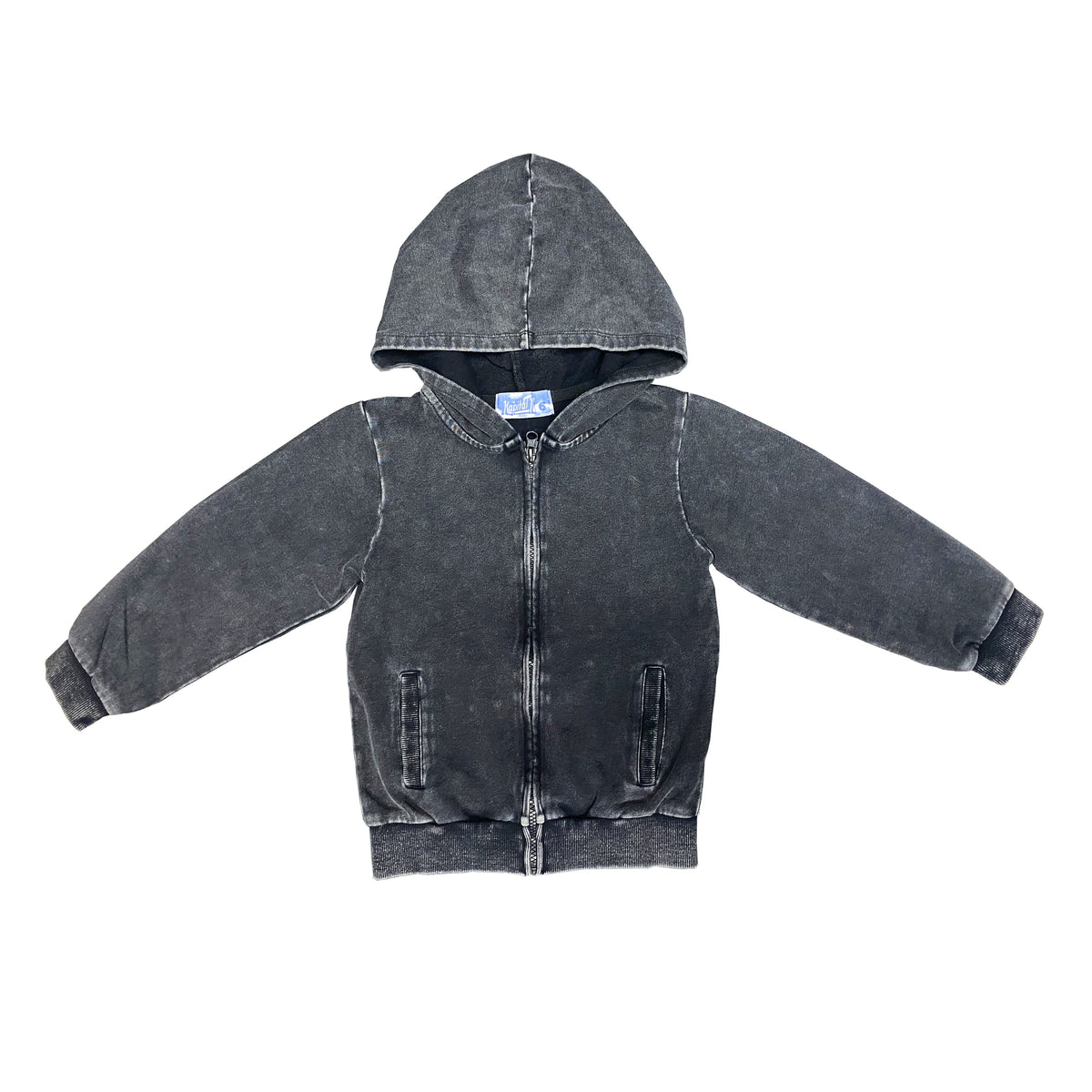 No.0595 dark washing set hood ZIP-UP