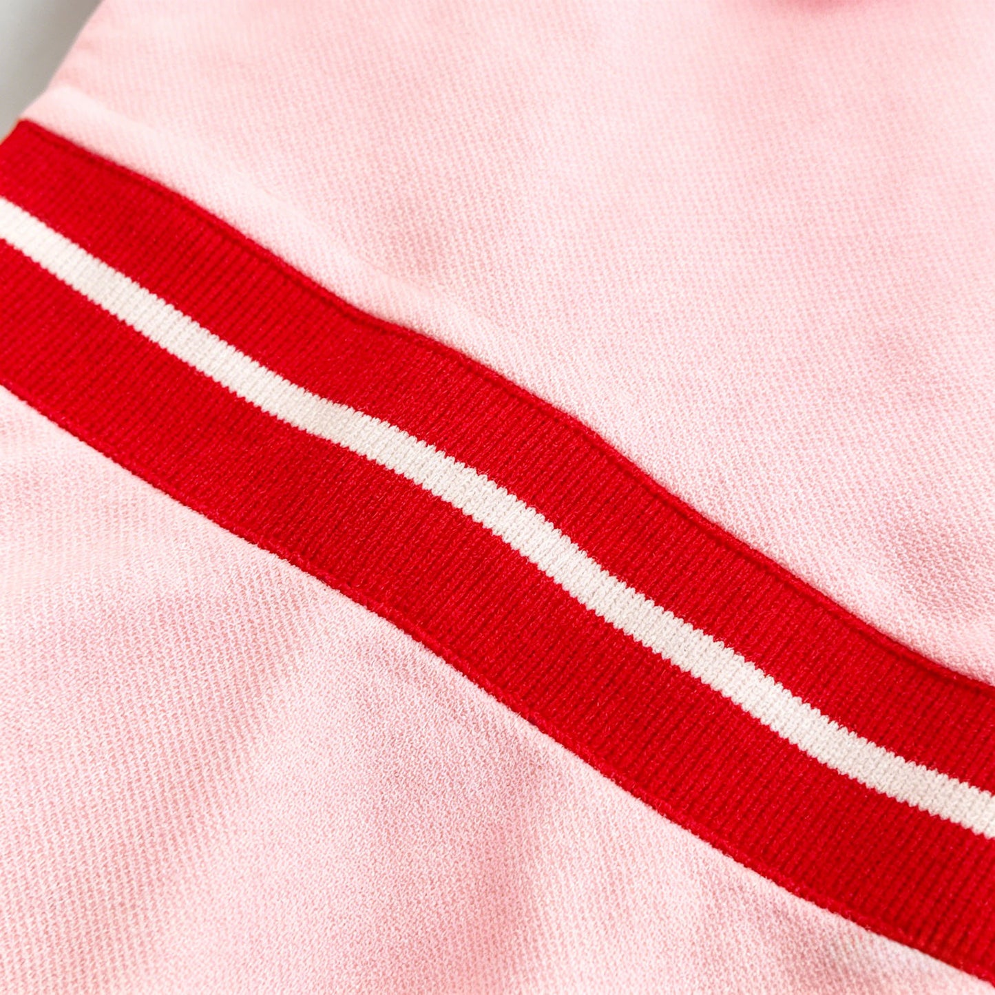 
                  
                    Kapital K Girls Pink Polo Dress, 2T-6X, Short Sleeve Collared Dress with Red Striped Accents
                  
                