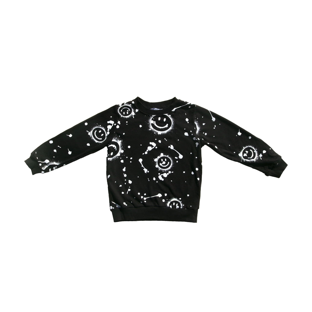 
                  
                    Black Smiley Face Girl's Fall Set – Trendy Two-Piece Outfit for Kids
                  
                