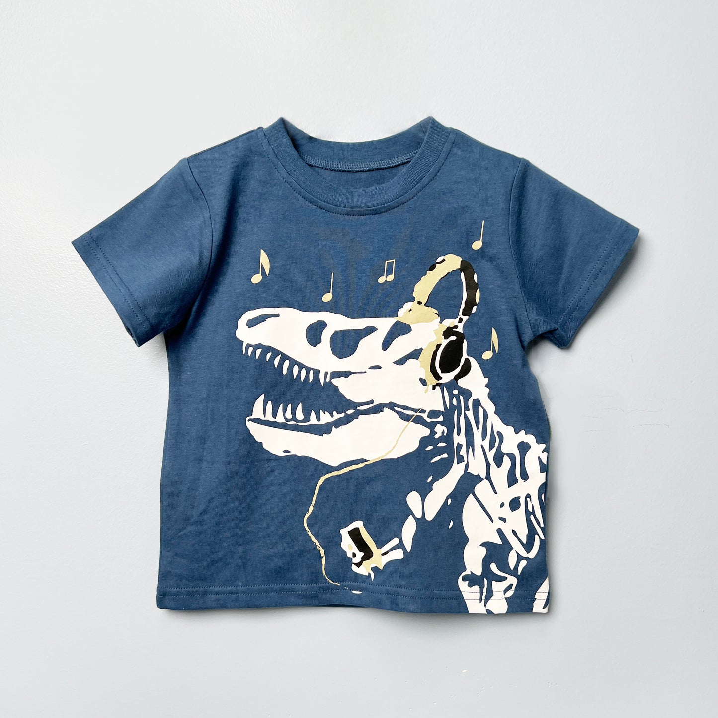 Blue Dinosaur Headphones Tee for Boys  Ages 2–7  Music & Style
