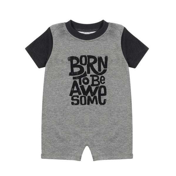 Born To Be Awesome Baby Graphic Romper