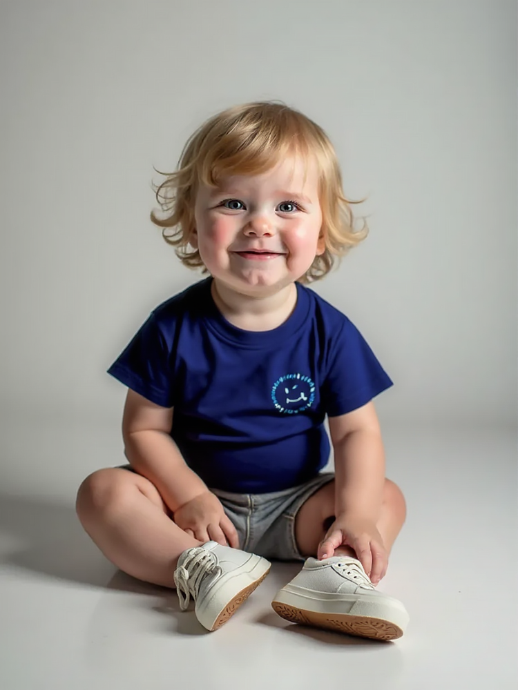 Navy_Sunflower_Smiley_Face_Baby_Tee_Soft_Cotton_Ages_3_6M_to_24M