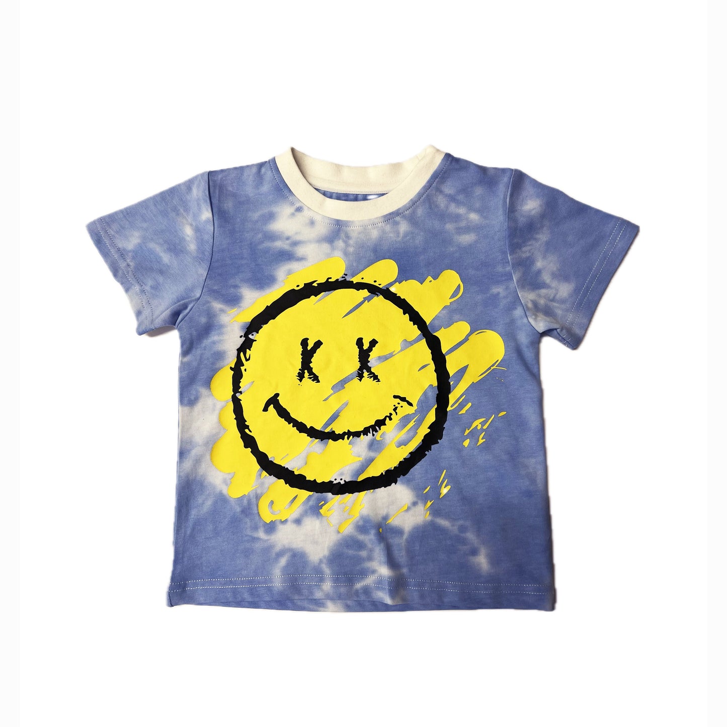 Sunflower Smiley Tie-Dye Tee for Kids  Age 2–6  Bright & Comfortable
