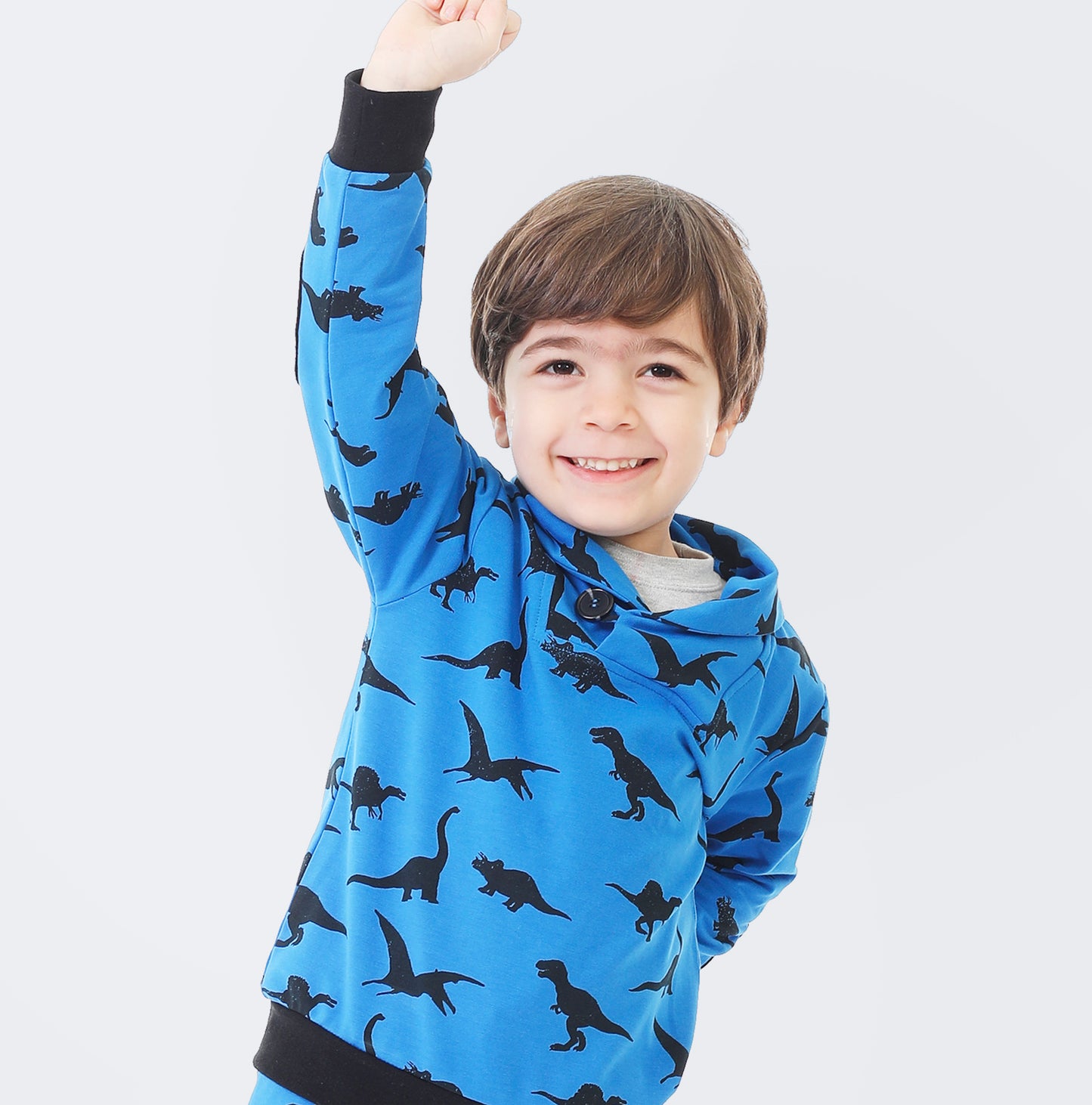 
                  
                    Cheerful Boys Dino Print Shawl Collar Sweater
                  
                