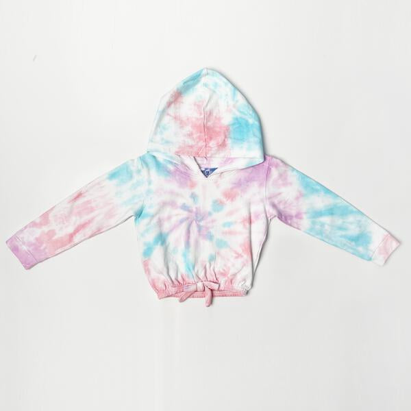 Tie-Dye Hoodie with Front Knots