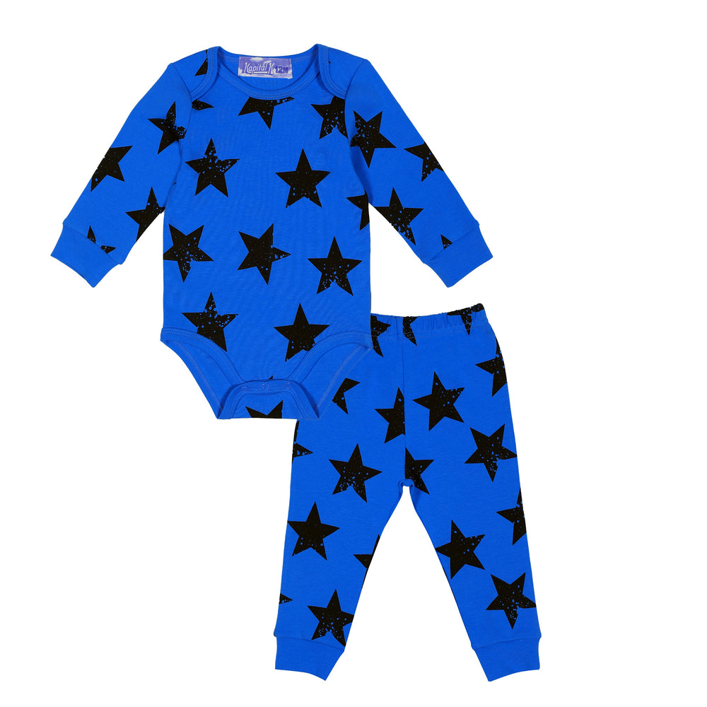 2pc Star Print Bodysuit Set
