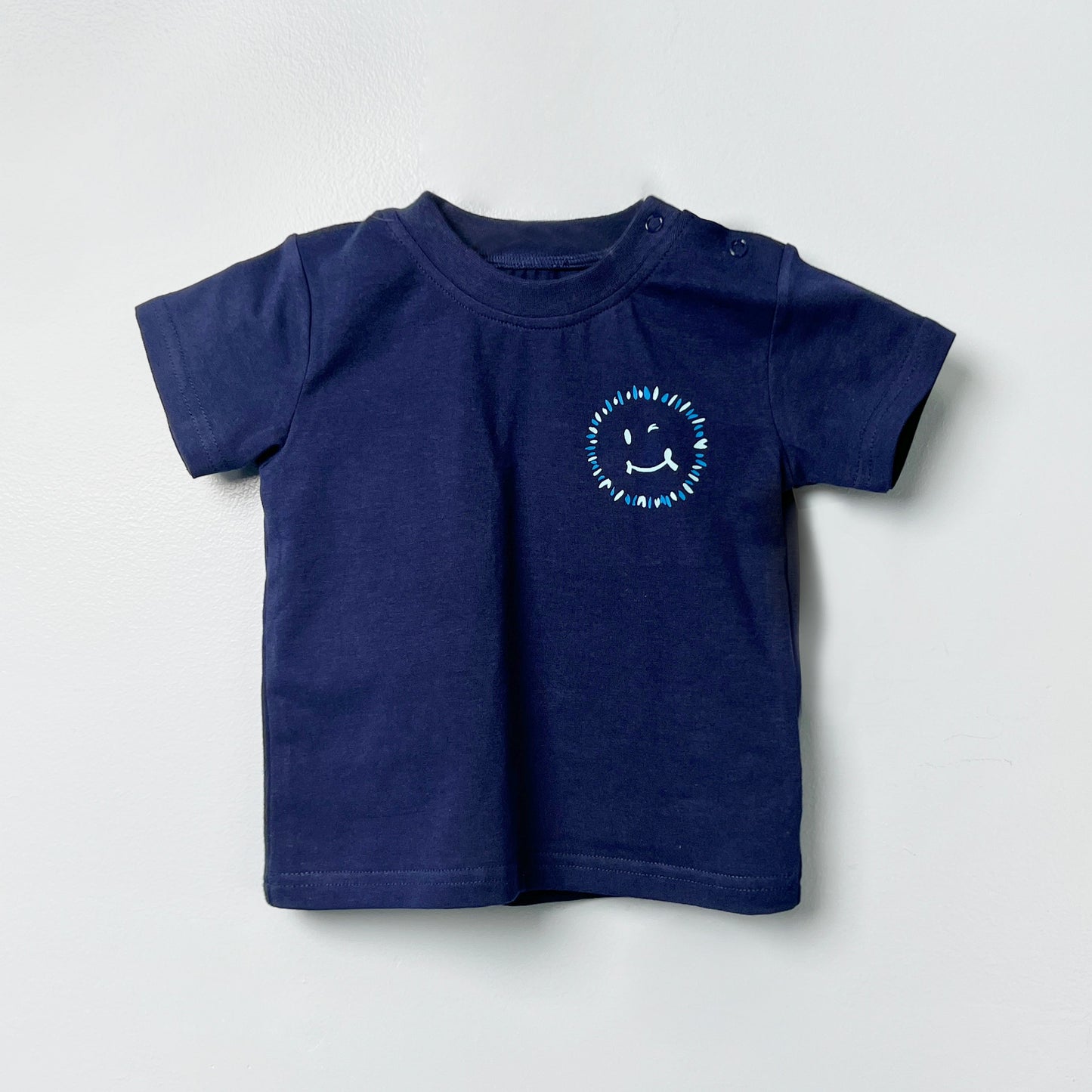Navy_Sunflower_Smiley_Face_Baby_Tee_Soft_Cotton_Ages_3_6M_to_24M